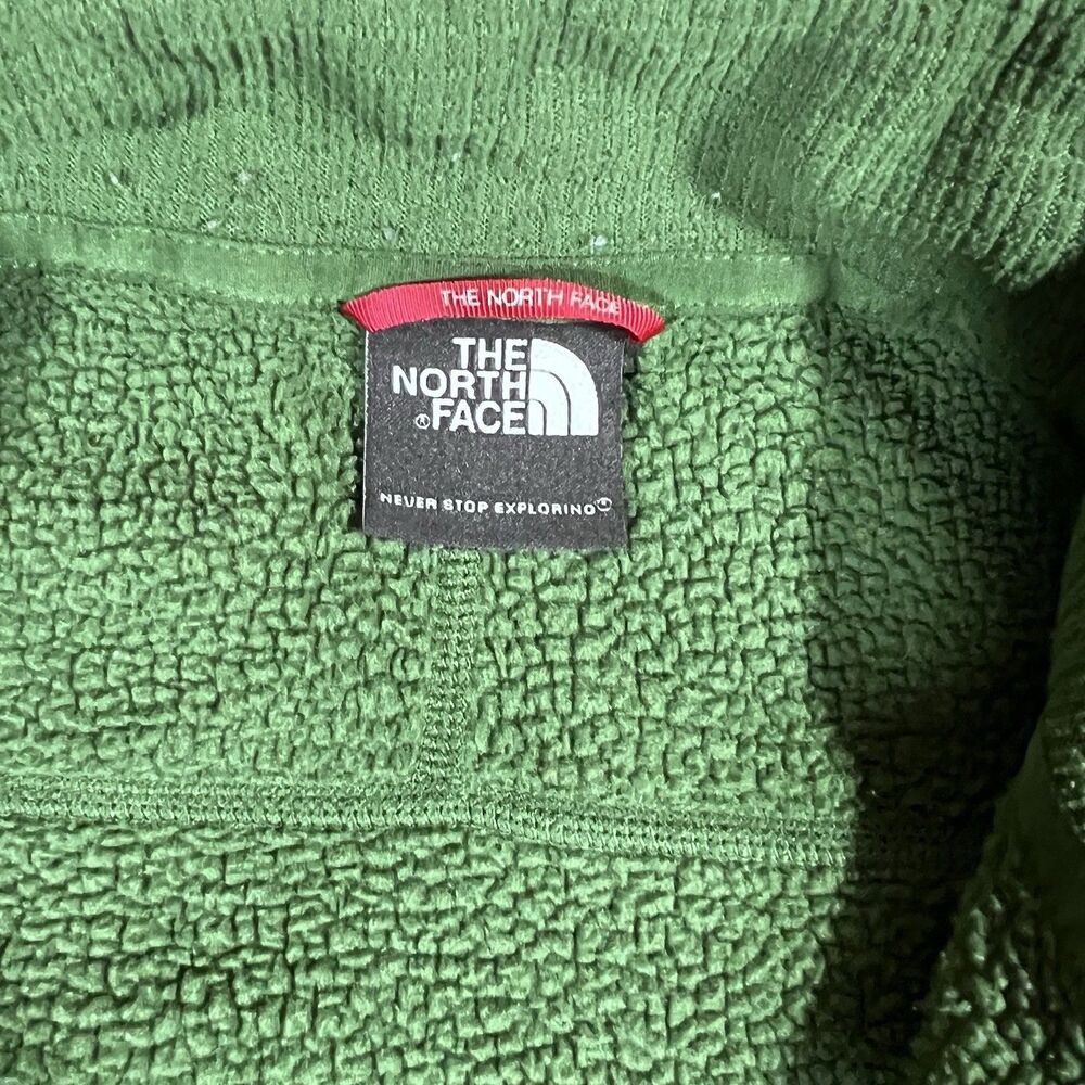 The North Face Green Waffle Knit 1/4 Zip Pullover Men's Size Large - Picture 7 of 8